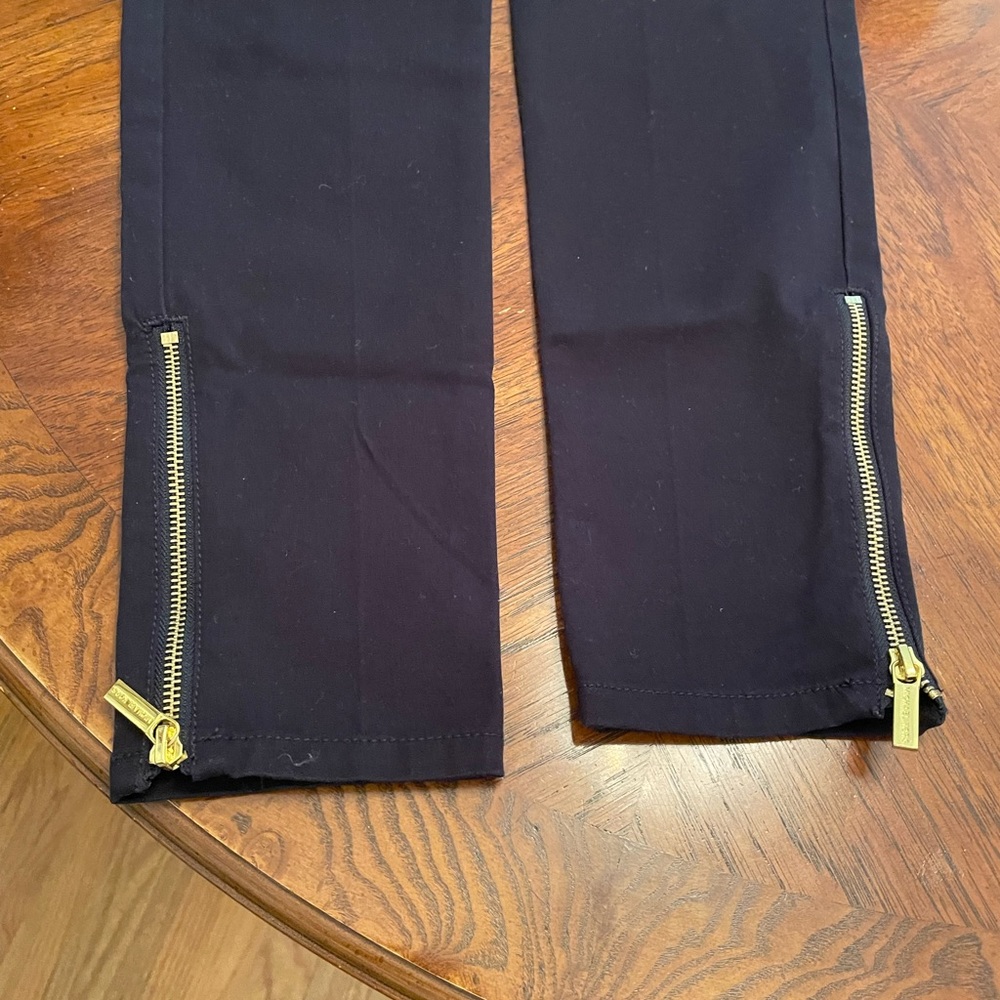 Michael Kors, size 8 black pants. Used good condition.Gold zipper and buttons - Picture 4 of 6